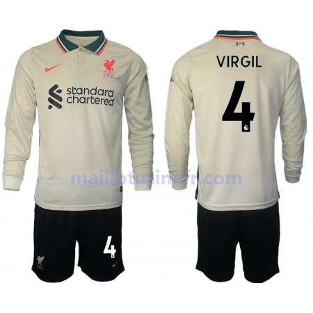 Maillot de Foot Liverpool Virgil van Dijk 4 Extérieur 2021-22 Manches Longues - Enfant Maillot de Foot Liverpool Virgil van Dijk 4 Extérieur 2021-22 Manches Longues - Enfant